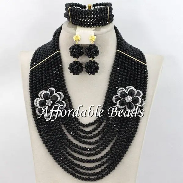 

Black Big Jewelry Sets Best Selling Indian Jewelry Set Wedding Hot Item Free Shipping ABE104