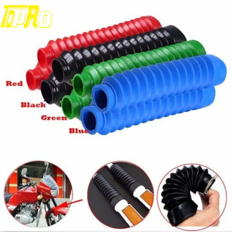 Universal Motorcycle Front Fork Cover Protector Gaiters Gators Boot Shock Rubber in Falling