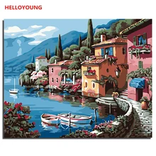 YH167 сделай сам, ручная роспись, масляная живопись, домашняя Цифровая живопись по номерам, Масляные картины, китайские картины-свитки, домашний декор