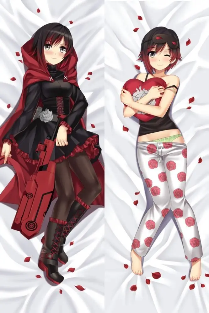 Japan Anime Hugging Body Pillow Case Qf 150 50 Rwby Red Ruby Rose