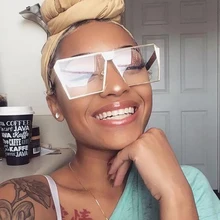 Женские солнцезащитные очки RBUDDY больших размеров, фирменный дизайн, квадратная прозрачная Золотая большая оправа, женские градиентные солнцезащитные очки lunett de soleil femme