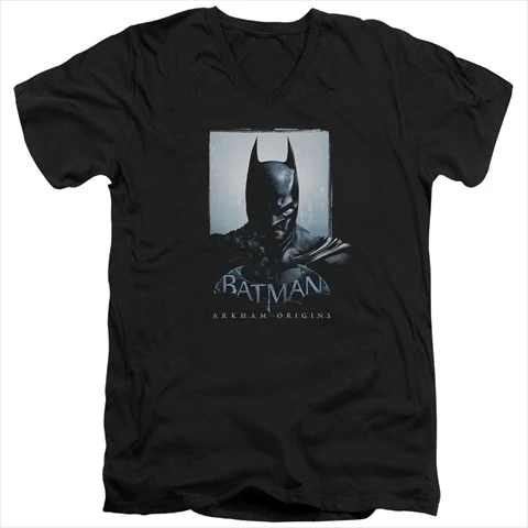 Batman Arkham Origins-Two Sides - Short Sleeve Adult 30-1 Tee Black - Extra Large
