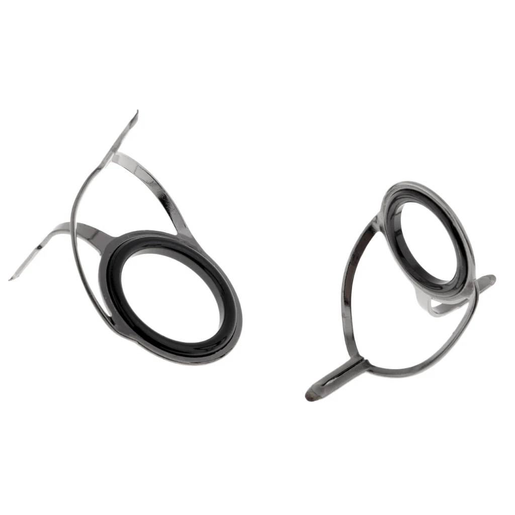8pcs Fishing Rod Eye Ring Double Leg Guides Line Rings for Spinning/Carp Rod DIY Fishing Rod Repair Accessories