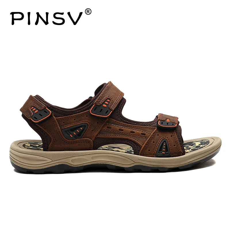 

Men Sandals Slippers Genuine Leather Cowhide Male Summer Shoes Outdoor Casual Suede Leather Sandals