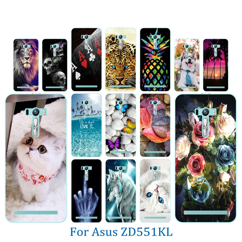 Soft Case For Asus Zenfone Selfie ZD551KL 5.5 inch Marb Pattern Silicone Back Cover ZD 551KL ZD550KL Coque |
