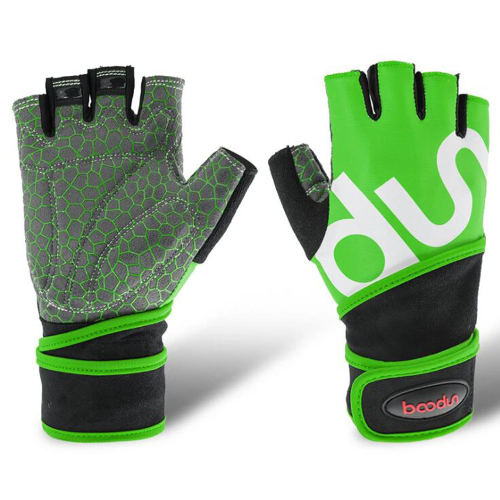 Men Women Half Finger Crossfit Gym Fitness Gloves Silicone Anti-slip Body Building Wrist Support Sports Weight Lifting Gloves