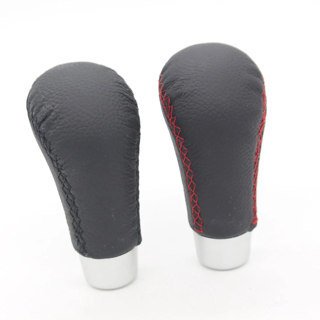 Dongzhen Leather Stitched Car Gear Shift Knob Shifter Lever Universal for Manual Transmission