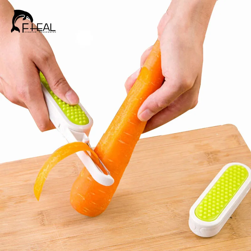 

FHEAL Multifunction Stainless Steel Vegetable Peeler Graters Salad Potato Slicer Cutter and Cleaning Tool Kitchen Cooking Tools