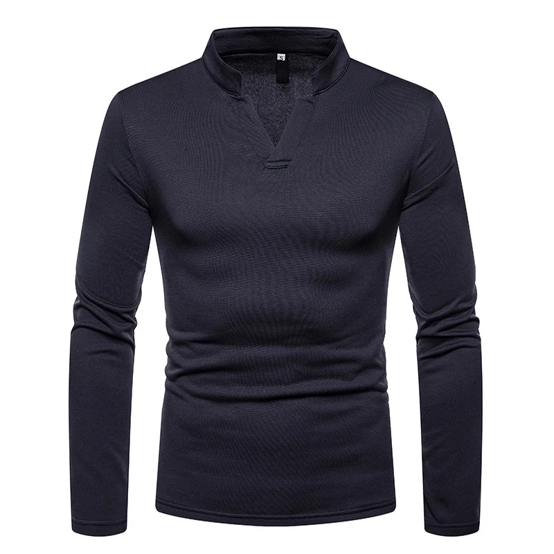 Günstige Armee Grün Männer Henley Hemd 2018 Marke Neue Plus Samt V Neck T Shirt Männer Slim Fit Langarm T shirt männlichen Camisetas Hombre XXL