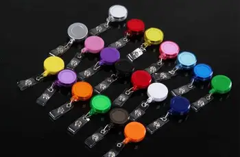 

500 pcs Retractable Lanyard ID Card Clip Name Tag Card Badge Holder Reels with Clip Keep ID, Key and Cell phone Safe