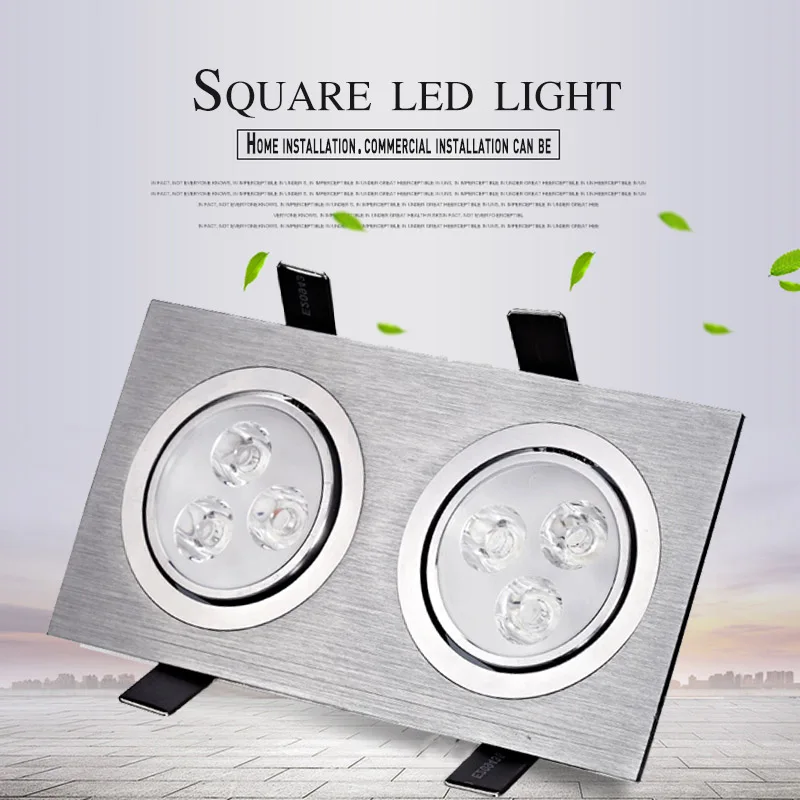 

1pc Free shipping LED square Downlight Dimmable Ceiling ac80-240V 12W 20W 28W Recessed Led ceiling lamp Spot light Bulbs