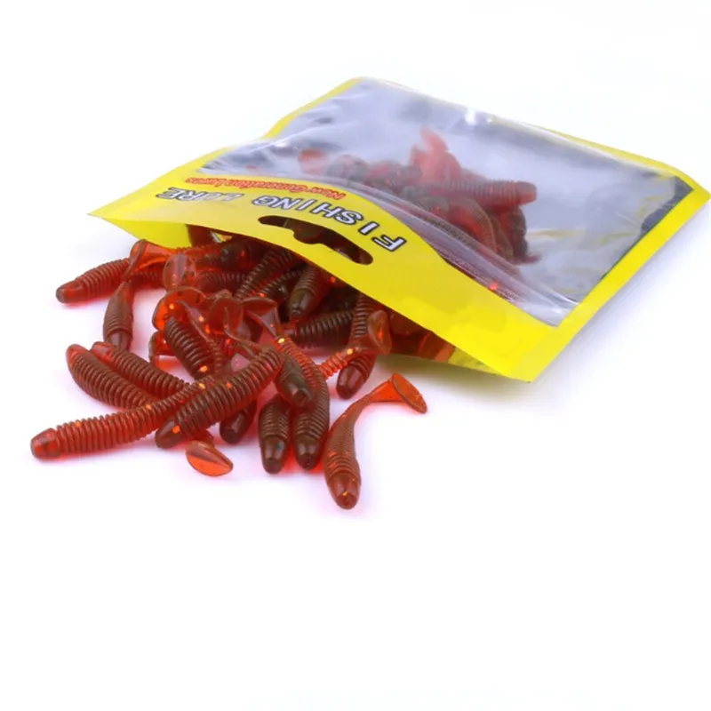 

10pcs/lot Classic Tail Soft lure Saturn Worm 0.6g/ 5.2cm Glow in Dark Silicone Lure Jig Head Soft Baits Carp Bass Fishing Peche