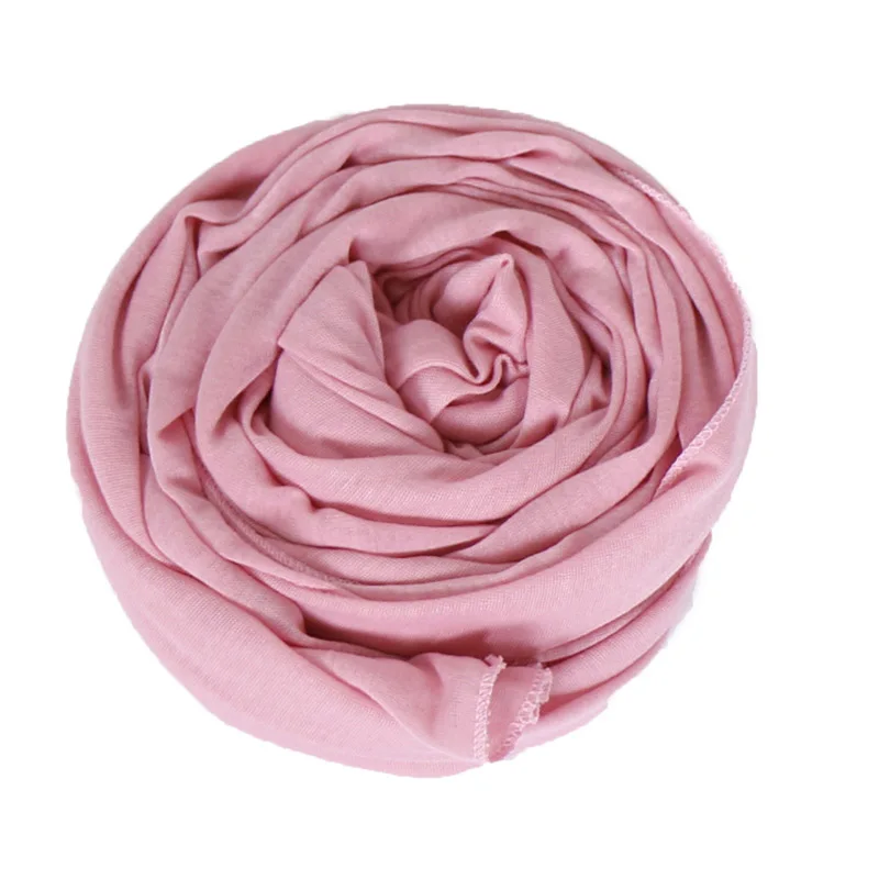 Высокое качество Джерси-шарф хлопок простой эластичность шали Макси хиджаб длинный мусульманский тюрбан длинные шарфы/шарф 10 шт./партия 35 цветов