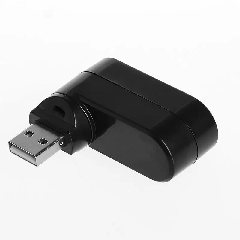 

BGEKTOTH Mini 3 Port USB 2.0 Rotate Adapter HUB Splitter For PC Desktop Laptop Expansion Universal