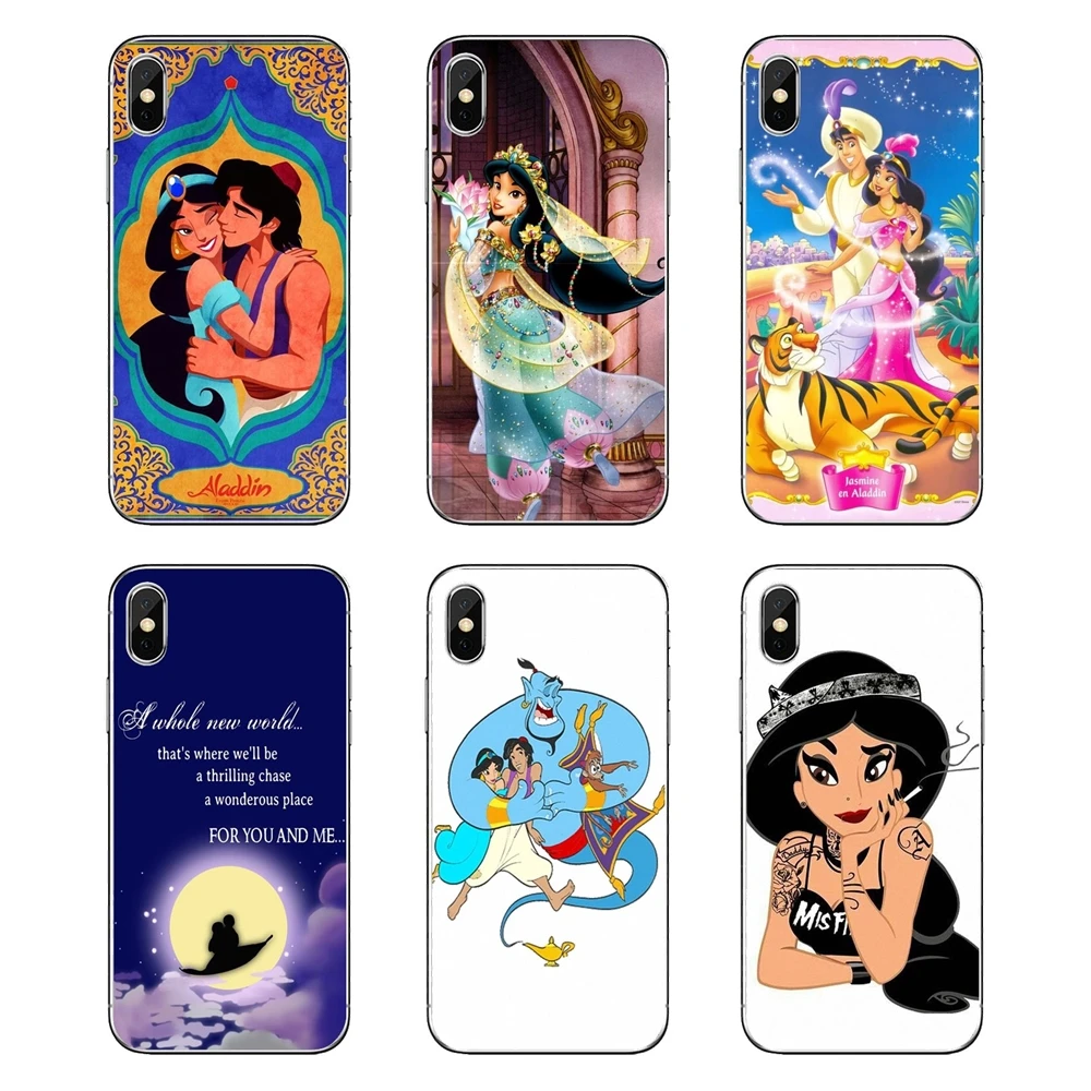 

Aladdin Jasmine Princess For Samsung Galaxy Note 8 9 S9 S10 A8 A9 Star Lite Plus A6S A9S Transparent Soft Shell Covers