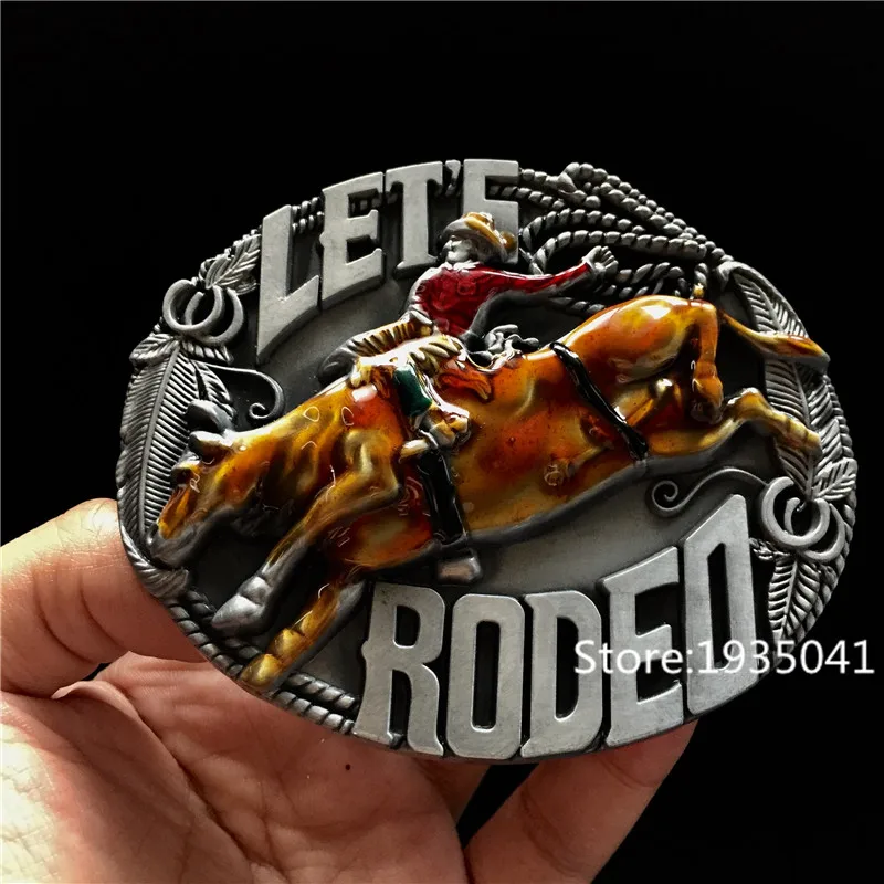 Retail High quality Cowboy Rodeo Belt Buckle Men and Woman Jeans