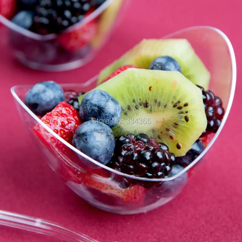 

50pcs/lot Disposable Plastic 3oz Dessert Dish Cake Dish Mini Dessert Cup For Party Wedding Party