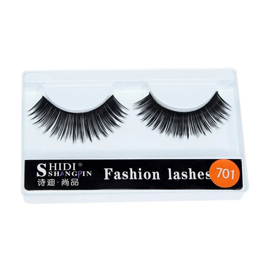 

Stage Beauty Tools Natural Thickness Synthetic Fiber Material Plastic Cotton Stalks False Eyelashes 1 Pairs