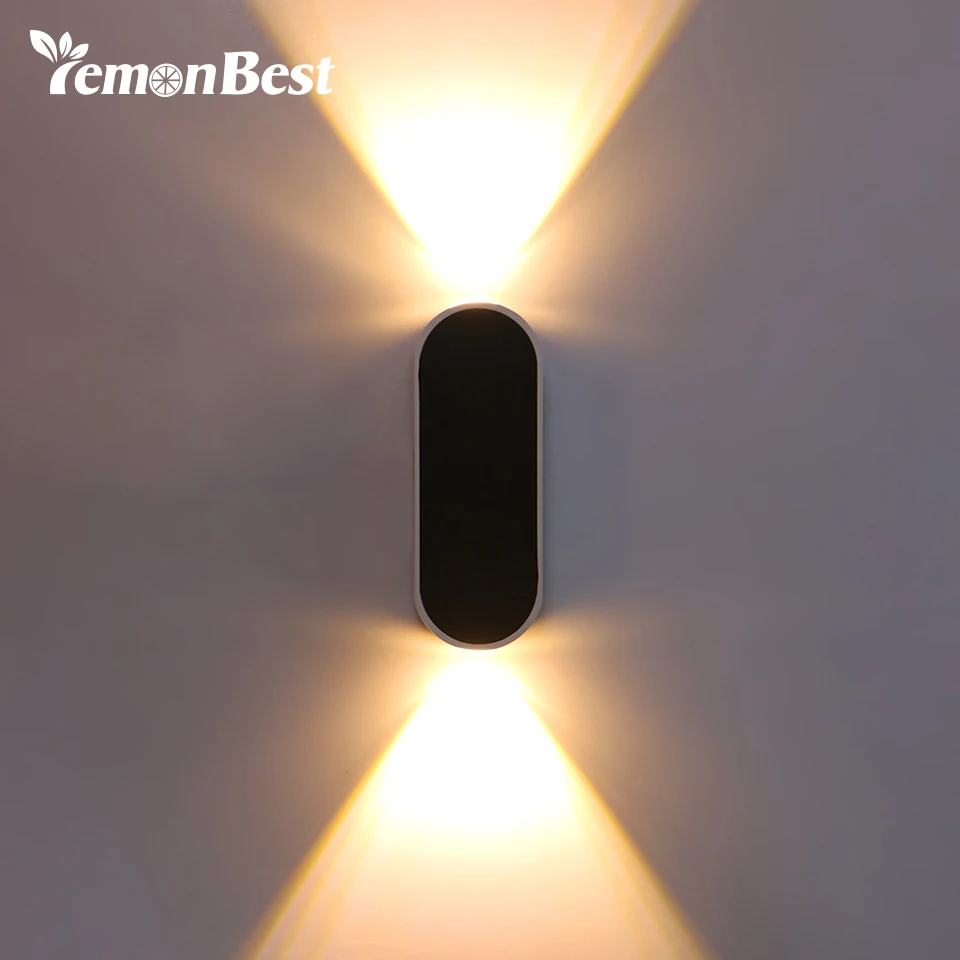 

LemonBest Indoor 6W LED Wall Lamps AC100V/220V Aluminum Decorate Up Down Wall Sconce Bedroom LED Wall Light Warm/ Cold White