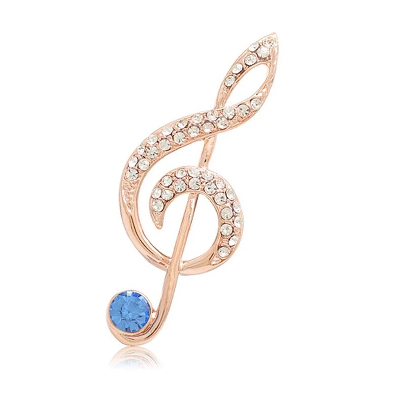 Женская Брошь в виде музыкальной ноты со стразами|music note brooch|brooch fashionfashion brooch |
