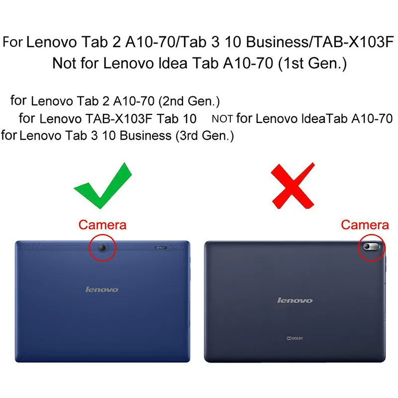 Чехол для планшета кожаный чехол для lenovo Tab2 A10-70F/L A10-30 X30F 10,1 дюймов для lenovo Tab3 10 бизнес X103f TB3-X70F/M