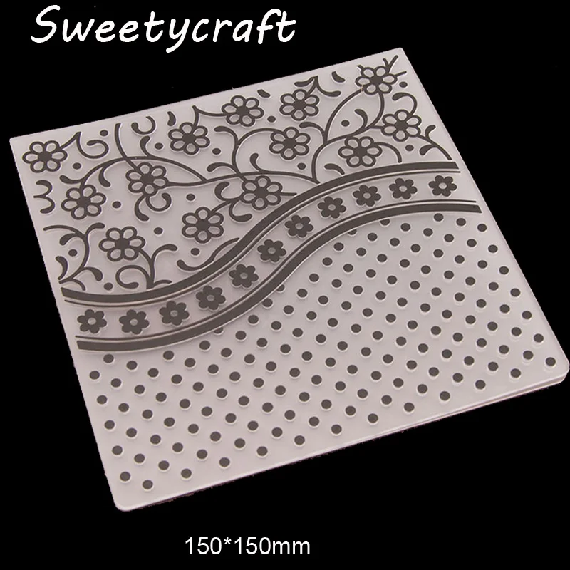 Dotty Floral Flower EMBOSSING FOLDER for Card Making Supplies Scrapbooking Paper Crafting Stamps Dies Stencils Embosser Templa