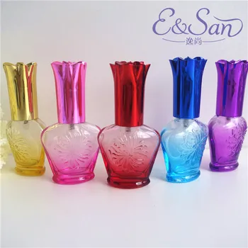 

PH52-10ML chrysanthemum flower waisted spray color cosmetics cover glass perfume spray bottle 100PCS/LOT