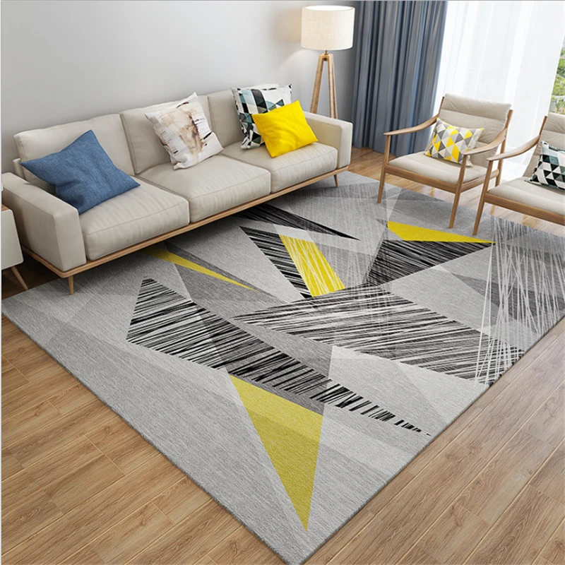 AOVOLL Modern Minimalist Nordic Geometric Element Pattern Carpet
