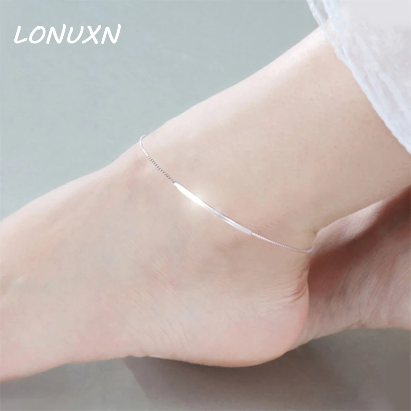 1 шт. Женский ножной браслет из серебра 100% пробы|beach foot jewelry|foot jewelry925 sterling silver anklets |