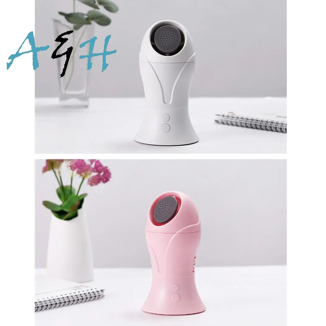 

Automatically Rotate Desktop USB Charging Aromatherapy 1.2M Mini Pink, White Leafless Fan 5V