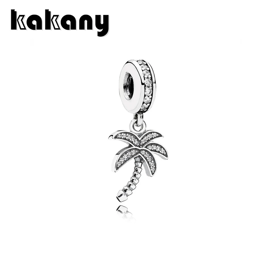 

2019 High Quality 1:1 Original 925 Sterling Silver Sparkling Palm Tree Pendant Charm Fashion Women's Fashion Diy Jewelry