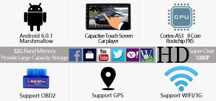Best Idoing Android6.0 2G+32G 8Core 2Din Steering-Wheel For VW Jetta Polo/Skoda/Seat Car Multimedia Player Fast Boot TV 1080P HDP 7