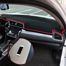 Для Honda Civic 10th 2016 2017 2018 LHD приборной панели автомобиля охватывает мат Избегайте Light Pad инструмента Platform подушки ковры аксессуары