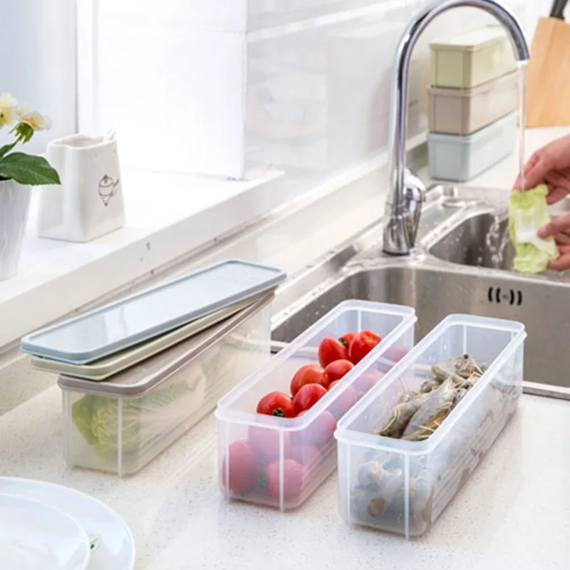 Newly Refrigerator Food Storage Box With Lid Plastic Drawer Crisper Kitchen Noodle Fruits Container TE889 Newly Refrigerator Food Storage Box With Lid Plastic Drawer Crisper Kitchen Noodle Fruits Container TE889