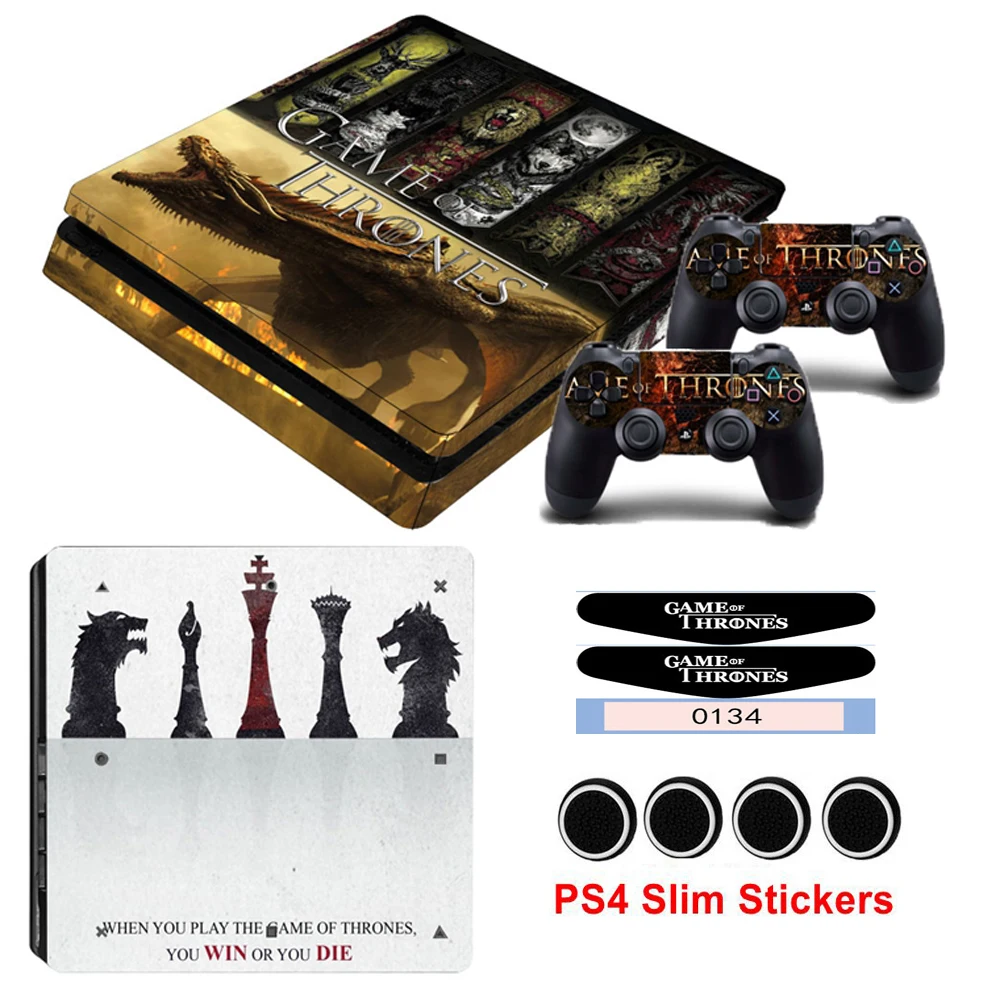 Наклейки для игровых приставок Playstation 4 Slim PS4 виниловые наклейки консоли и