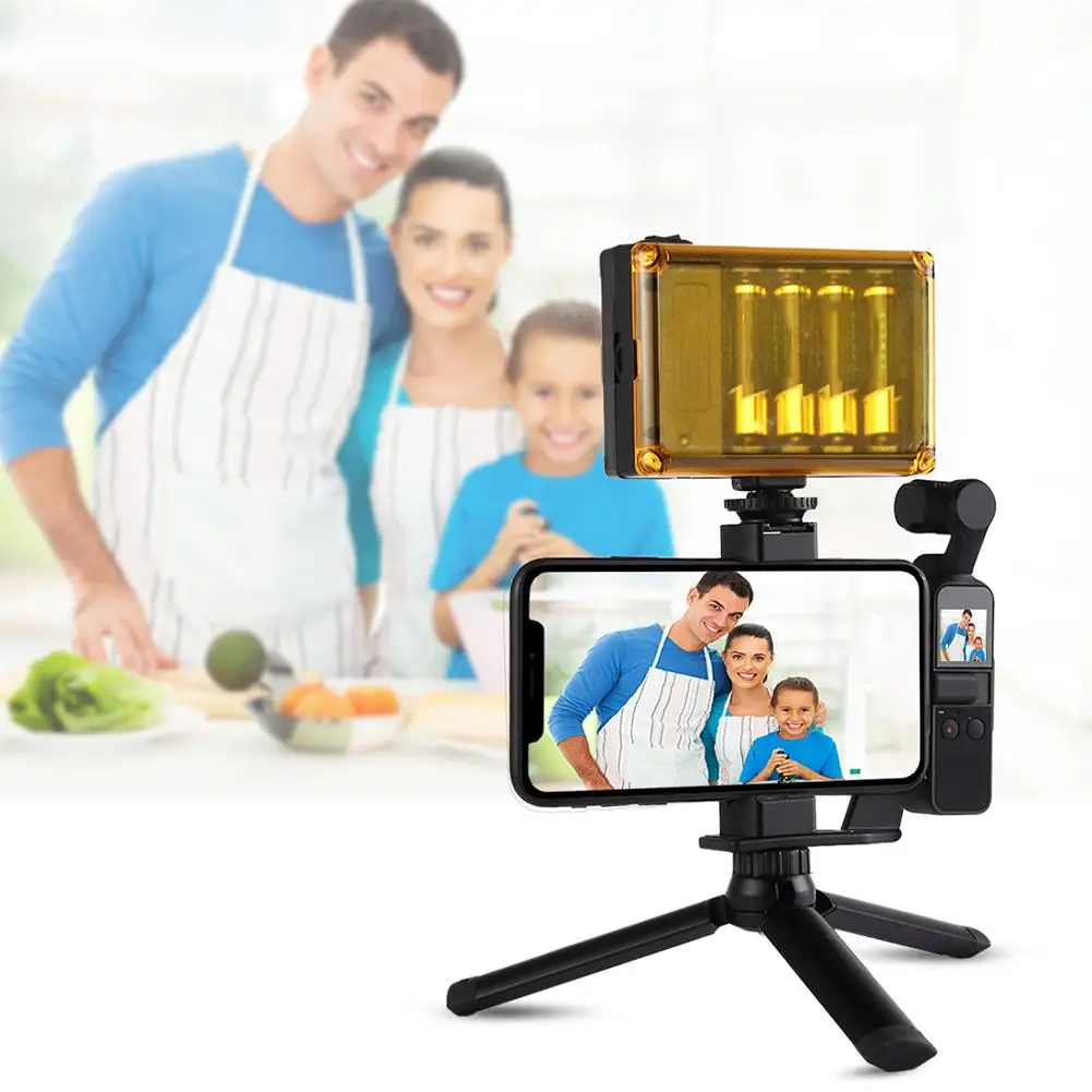 

Portable Handheld Extension Bracket For DJI Osmo Action Accessories Clip + Metal Phone Clip For OSMO Pocket Bracket