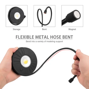 

2018 Newest Magnetic Work Light Pick Up Tool LED Flashlight Lamp Torch Lanterna 4 Mode By AAA For Car Repairing Camping