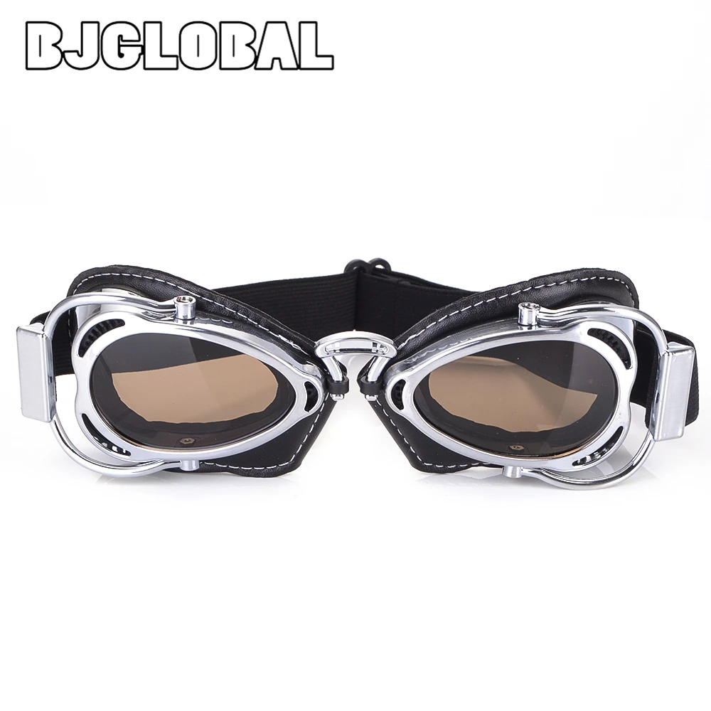 

Motorcycle Helmet Vintage Pilot Goggles Sports Biker Retro Aviator Flying Sunglasses Goggle Moto protective Glasses Accessories