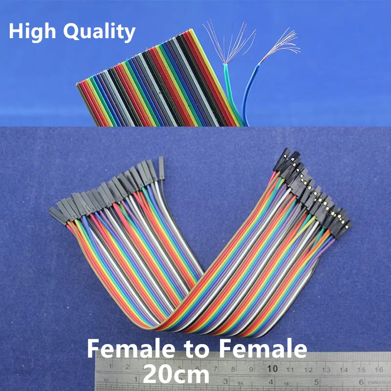 High quality Copper Wire Dupont line 40pcs 20cm Female to Female jumper wire cable For Arduino