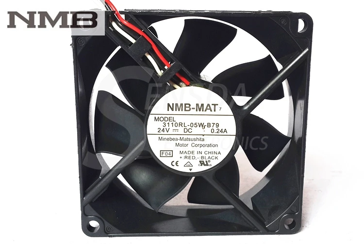 

Original For NMB 3110RL-05W-B79 24V 0.24A 3-wire cpu cooler heatsink axial Cooling Fans 8cm 8025 80x80x25mm 8cm