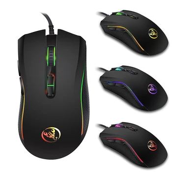 

High-end Optical Wired Professional Gaming Mouse Ergonomics Design Mouse With 7 Bright Colors LED Backlit For LOL CS Laptop