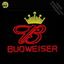 Неоновая вывеска "будвайз", неоновый светильник ручной работы, неоновые вывески на заказ, винтажные неоновые лампы,, флуоресцентные вывески