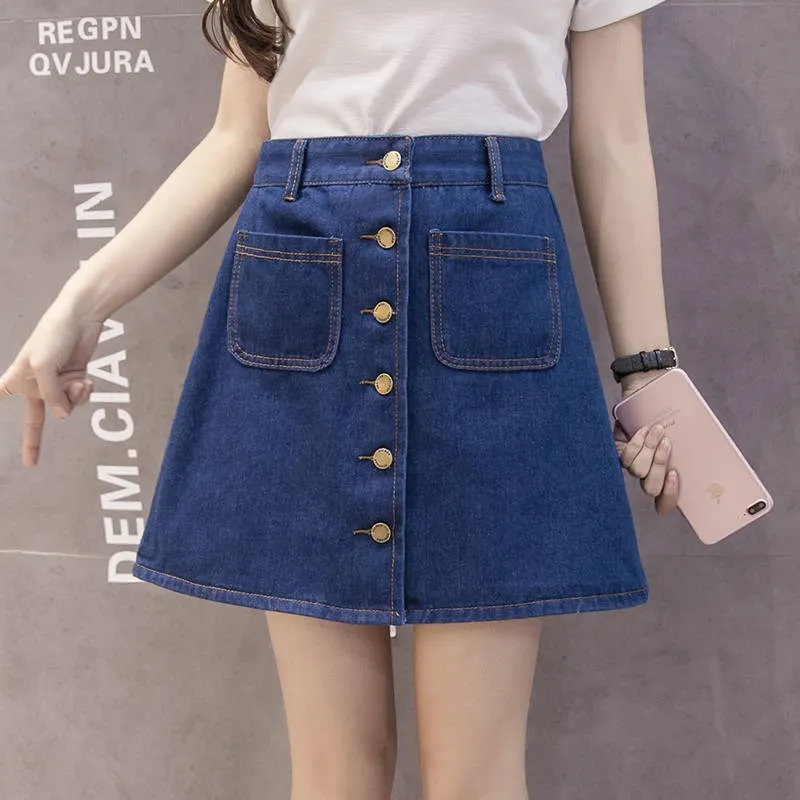 

Womens Casual High Waist Short Skirt In stock Cheap Quality sexy Denim skirts Free Shipping XHSD-3327