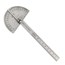 NEWACALOX Woodworking 180 Degree Adjustable Protractor Angle Finder Craftsman Ruler Stainless Steel Caliper 10cm Measuring Tools