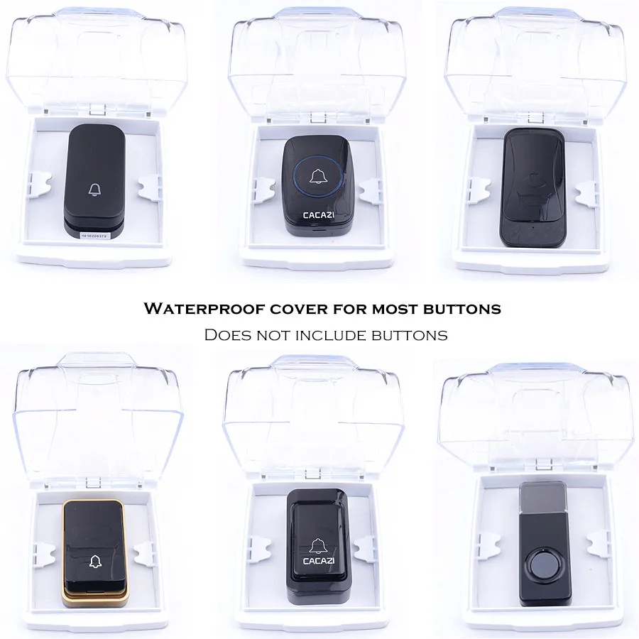 Waterproof cover FOR Wireless Doorbell smart Door Bell ring chime button Transmitter Launchers 2