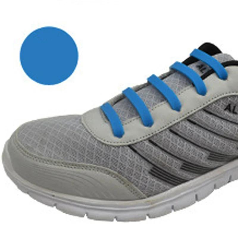 Suit 1-50 Sets Men Solid Dark Blue Arrow-shaped Creative Flexible Silicone Lazy Creative No Tie Shoelaces Elastic Silicone Laces