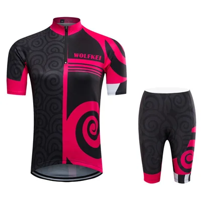 jersey and shorts Wolfkei Для женщин Ropa Ciclismo Велоспорт Джерси Шорты для женщин комплект/стрейч велосипед Майо быстросохнущая Велосипедная форма Спортивная# WKG00023 - Цвет: jersey and shorts