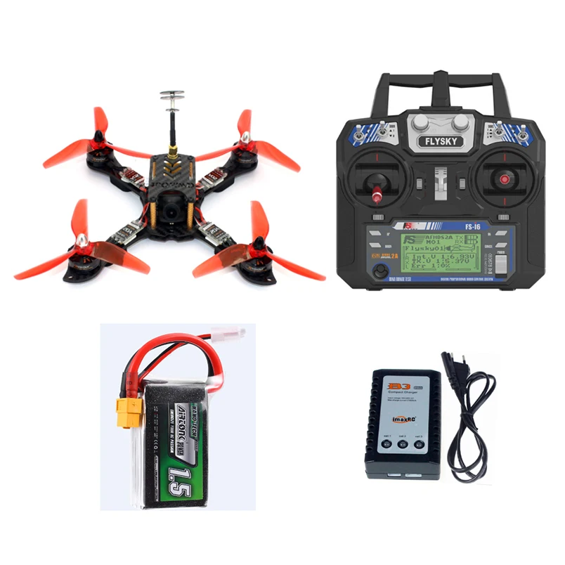 

JMT Mini 210mm RTF FPV Hexacopter Racer Drone Copter Racing with Flysky FS I6 Transmitter F4 Pro(V2) Flight Controller