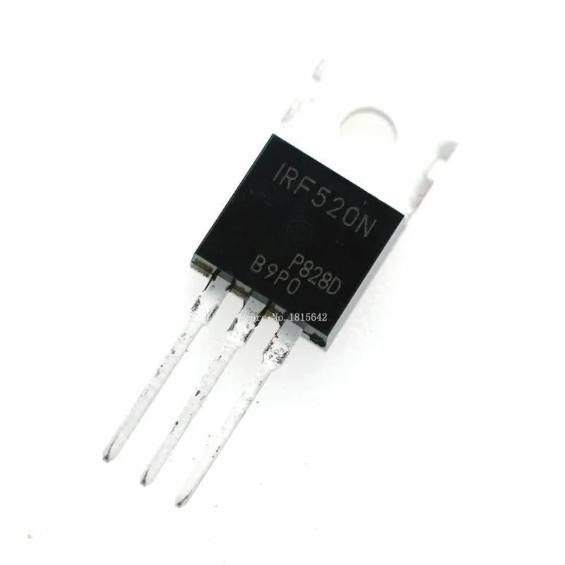 10 шт./лот IRF520N TO 220 IRF520NPBF IRF520 MOSFET irf520 транзисторный Триод|Интегральные схемы| |