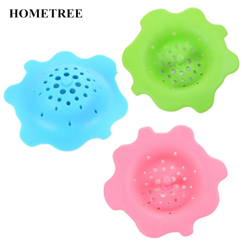 

HOMETREE 1PC Silicone Portable Filter Colander Strainer Filter Bathroom Floor Drain Kitchen Sink Filter Sewer Drain Shower H63